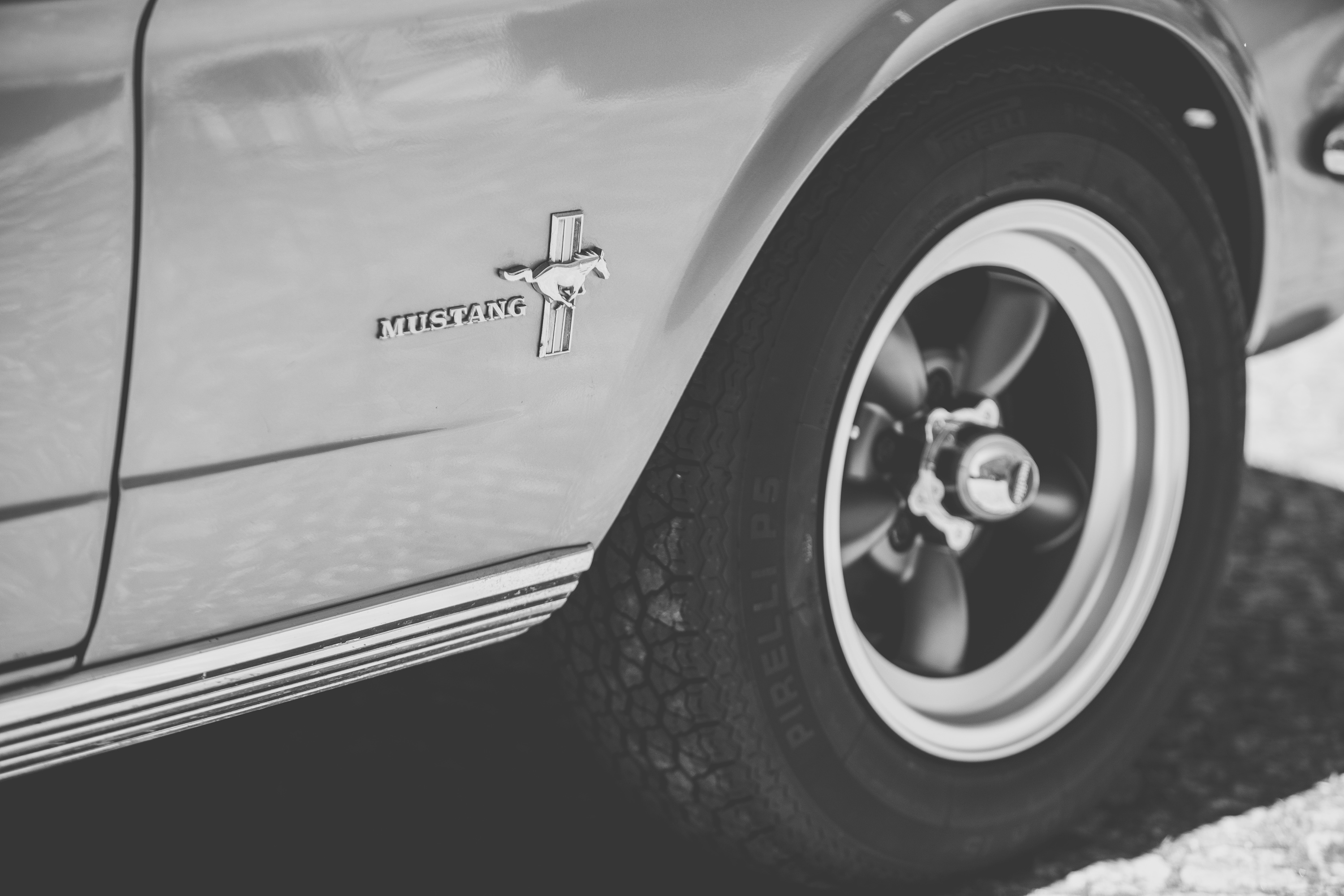 Maxilite wheels on an old silver Mustang